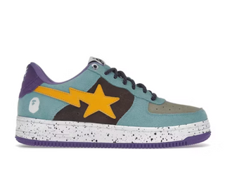 A Bathing Ape Bape Sta Teal Brown Yellow Suede