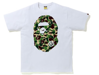 Bape ABC Big Ape Head Tee White/Green