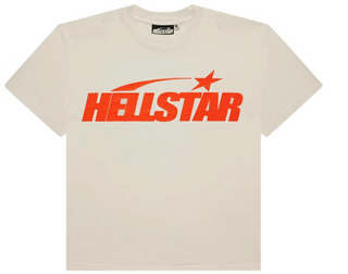 Hellstar Classic Gel Print Tee White/Orange