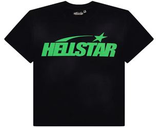 Hellstar Classic Regular Print Tee Black/Green