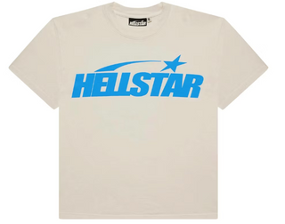 Hellstar Classic Regular Print Tee White/Blue